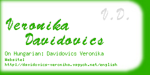 veronika davidovics business card